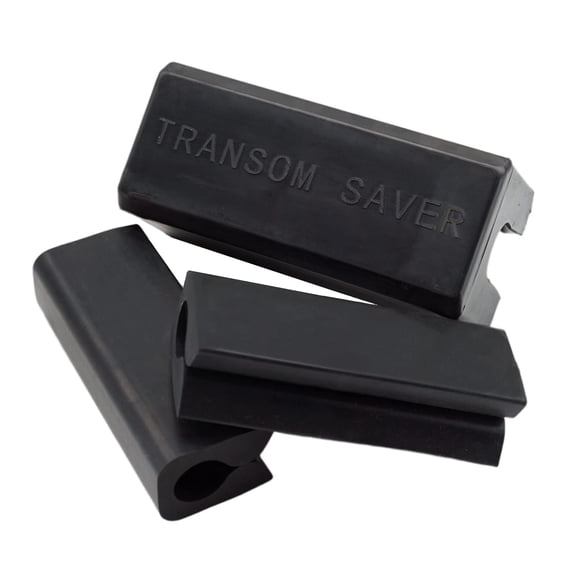 Outboard Transom Saver Support with Locks for Single Ram Boat Trailering