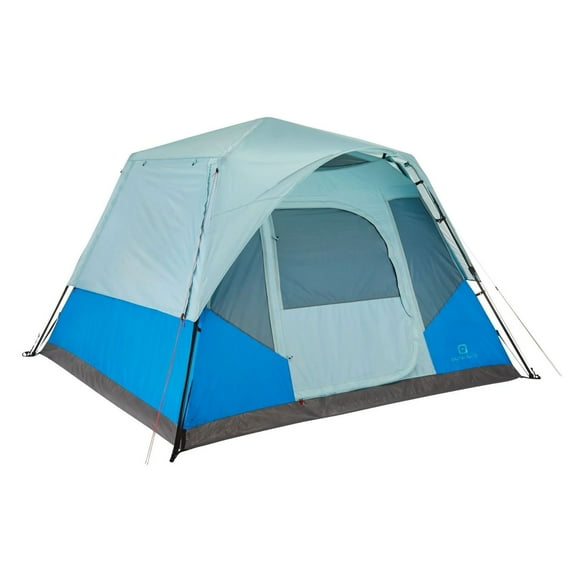 Outbound QuickCamp 6 Person Cabin Tent with Rainfly and Carry Bag, Blue
