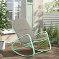 thumbnail image 1 of Outdoor 1 PC Rocking Chair Metal Rocking Chair with Cushion for Outdoor Indoor Balcony, Green, 1 of 6