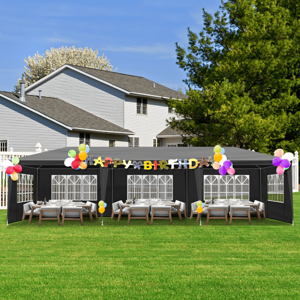 Outdoor 10' X 30' Canopy Tent with 5 Side Walls for Party Wedding Camping and BBQ