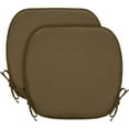 thumbnail image 1 of Outdoor 17"x16" Chair Cushions with Ties Set of 2, Water Resistant All Weather U-Shape Seat Pads for Garden Furniture Indoor (Set of 2, Dark Brown), 1 of 11