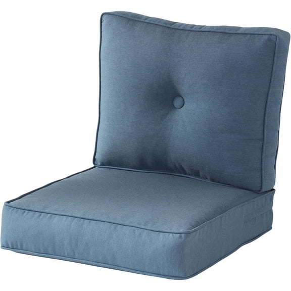 Outdoor 2-Piece Sunbrella Premium Deep Seat Cushion Set, Spectrum Denim