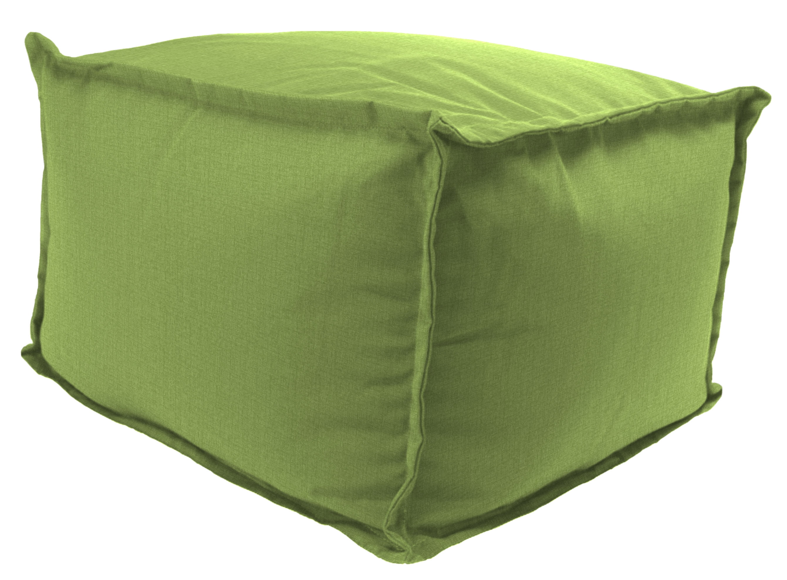 Outdoor 20" x 20" Pouf Ottoman with Flange