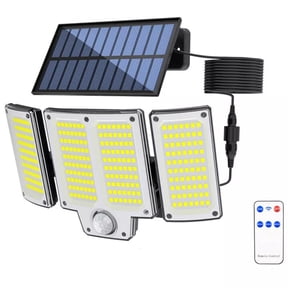 XEENSO Solar Flood Security Light Outdoor 280 LED Dimmable Remote Control 1-Pack