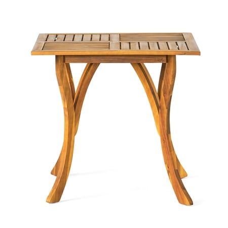 Outdoor 31.5'' Square Wood Table In Finish - Fashionable Patio Element Chic Seating Area