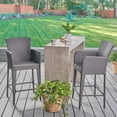thumbnail image 1 of Outdoor 38 Inch Wicker Barstool, Grey, 1 of 7
