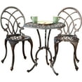 Outdoor 3pc Copper Cast Aluminum Bistro Set