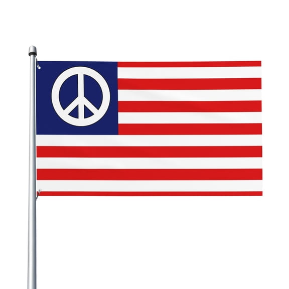 Outdoor 3x5ft Peace American Flag Home Garden Decoration Flag Durable Fade Resistant For All Weather Outdoor