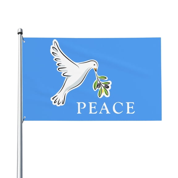 Outdoor 3x5ft Peace Dove Flag Home Garden Decoration Flag Durable Fade Resistant For All Weather Outdoor