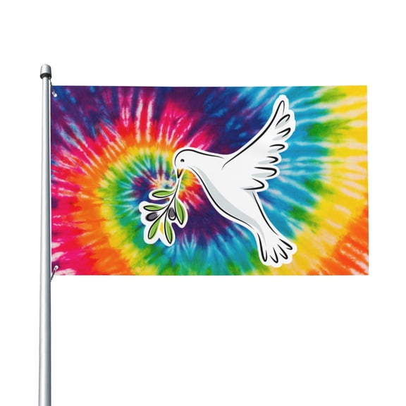 Outdoor 3x5ft Peace Flag Love Home Garden Decoration Flag Durable Fade Resistant For All Weather Outdoor