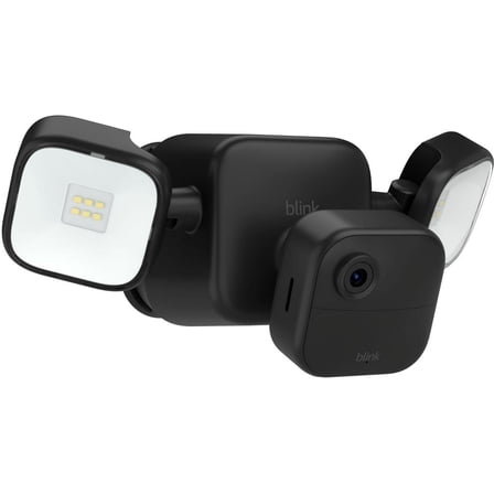 Outdoor 4 Battery-Powered 1080p Security Camera with Floodlight - Black