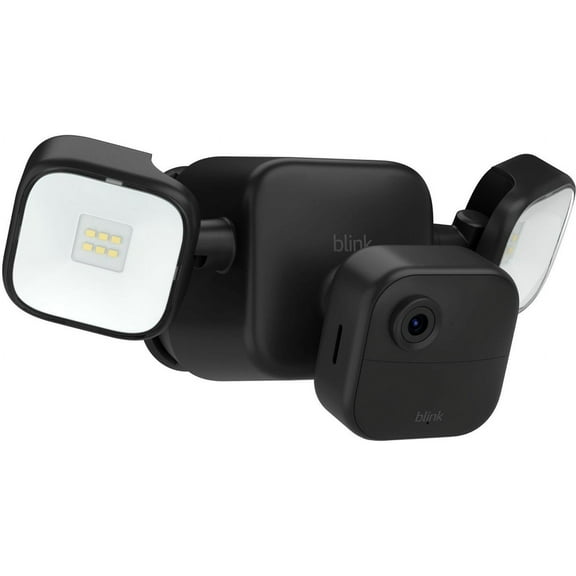 Outdoor 4 Battery-Powered 1080p Security Camera with Floodlight - Black