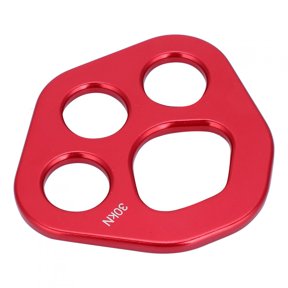 Outdoor 4 Holes Paw Rigging Plate - 30KN Multi Anchor Point Connector Gear for Rock Climbing, Rescue, and Mountaineering (8.5 x 7.8 cm / 3.3 x 3.1 in)