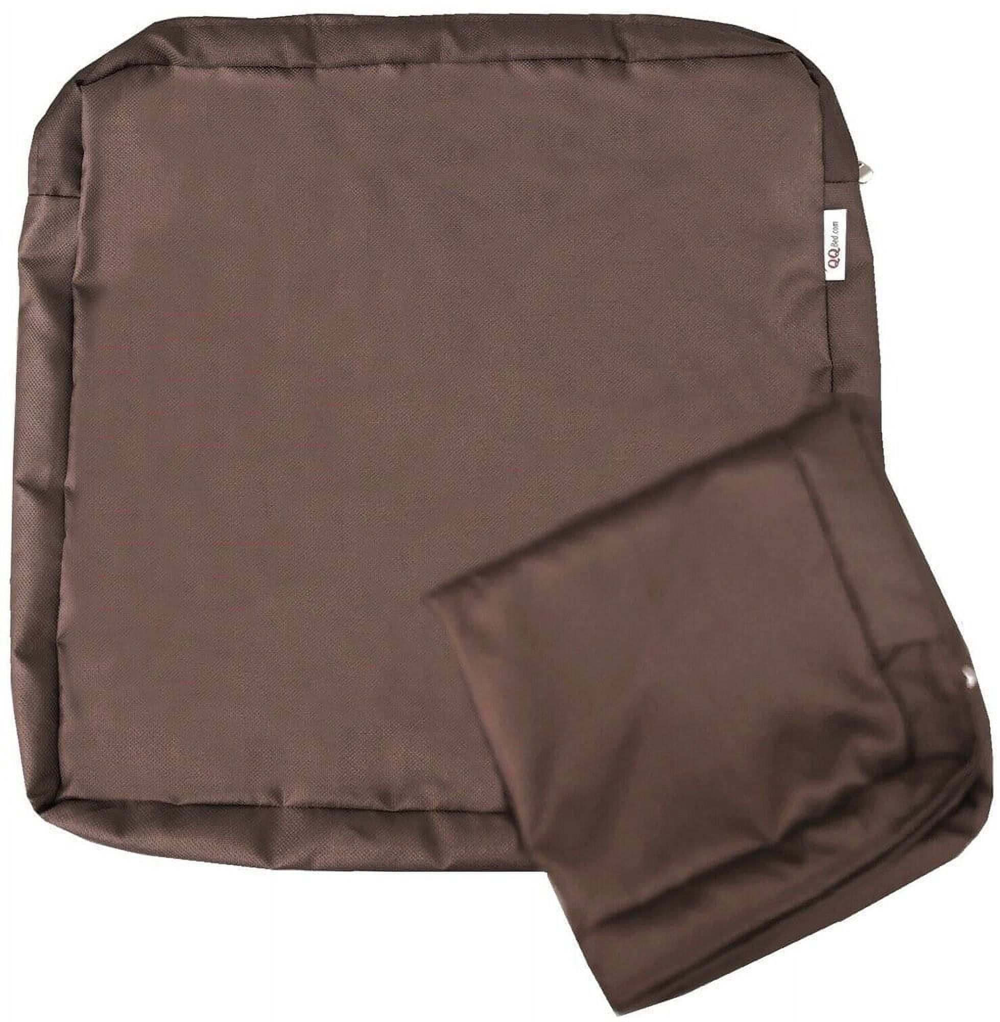 QQbed Outdoor Deep Seat Cushion Covers with Zipper, 24 x 22 x 4 inch, Brown, 4 Count
