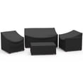 thumbnail image 1 of Limerenc Patio Furniture Covers, 4-Piece Outdoor Furniture Covers Waterproof for Patio Loveseat, Chair and Coffee Table, Black, 1 of 7