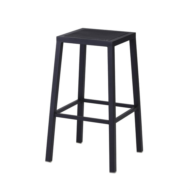 Outdoor 405 25" Backless Bar Stool with Black Wrinkle Finish