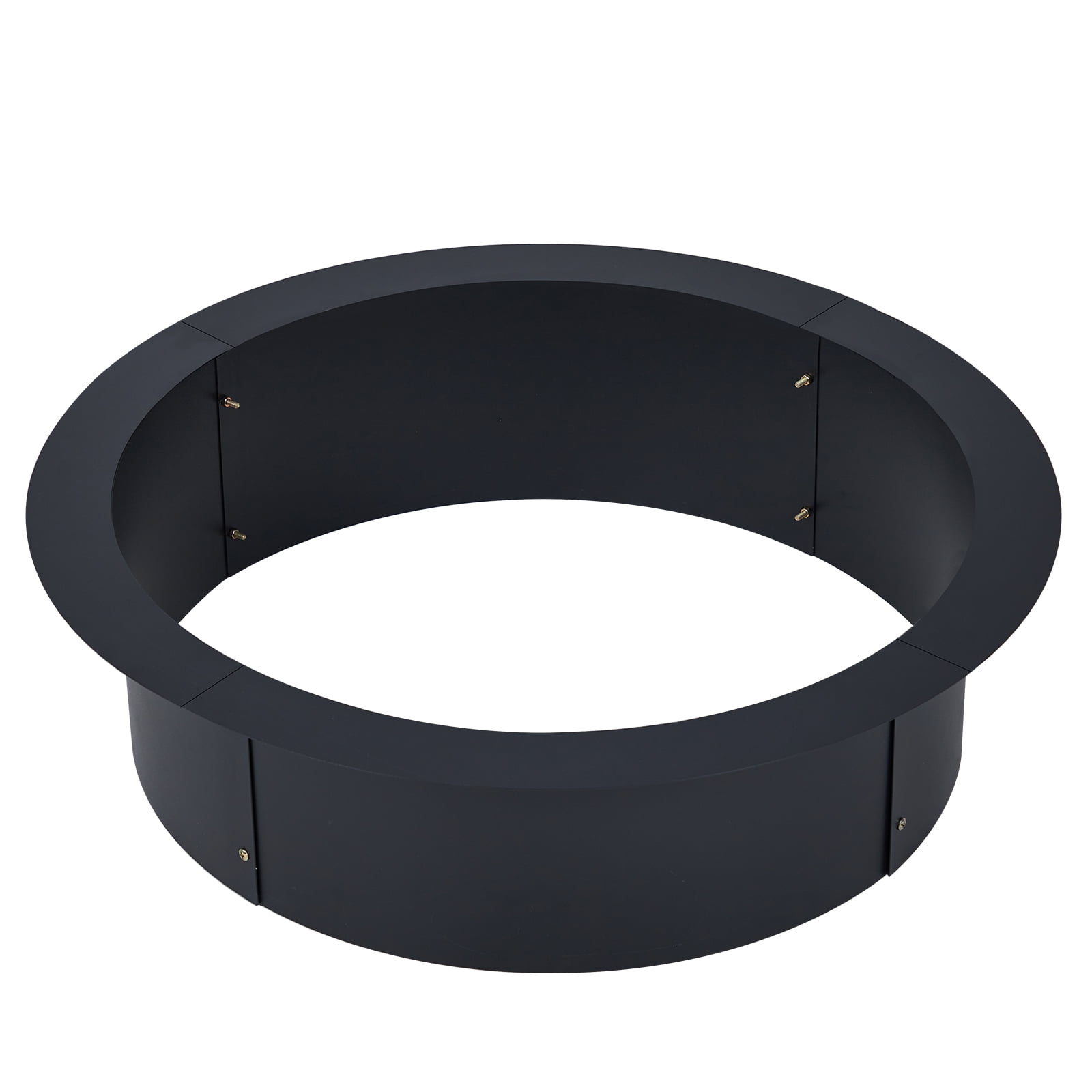 Outdoor 42 Inch Outer/36 Inch Smokeless Fire Pit Ring Insert, 2.5MM Thick Solid Steel Liner for In-Ground or Above Ground Outdoor Wood Burning Firepits, DIY Use in Backyard, Patio, Garden