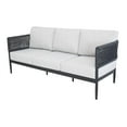 thumbnail image 1 of Outdoor 5 Piece Aluminum Woven Abaca Rope Patio Furniture Set - Charcoal, 1 of 7