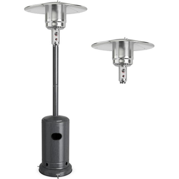 Outdoor 50000 BTU Gas Patio Heating Machine with Trip-over Protection & CSA Certified, Stainless Steel Outdoor Propane Heater with Wheels for Yard, Garden, Party, Restaurant