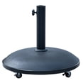 thumbnail image 1 of Outdoor 55lbs Heavy Duty Stand Concrete Umbrella Base with 4 Wheels Black for Patio Garden, 1 of 6