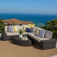 thumbnail image 1 of Outdoor 6 Piece Brown Wicker Sofa Sectional Set, 1 of 9