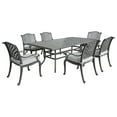thumbnail image 1 of Outdoor 7-Piece Aluminum Dining Set with Cushion, Golden Gauze, 1 of 4