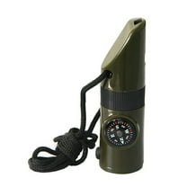 Outdoor 7-in-1 Multifunctional Whistle with LED and Compass Lightweight and Durable