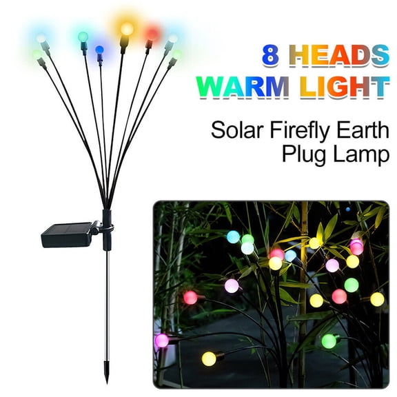Outdoor,8 LED Solar Powered Firefly Swaying Lawn Lights Outdoor Garden Landscape Lamp