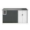 thumbnail image 1 of Outdoor 8x12FT Metal Storage Shed Featuring Floor Base, Windows, and Double Hinged Doors – Secure and Spacious, 1 of 8
