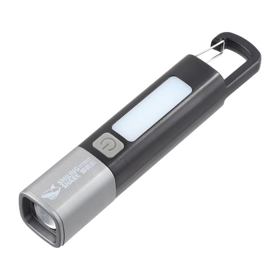 Outdoor ABS Mini Flashlight with Hook, High Brightness COB LED, Lock Buckle Design and Adjustable Focus