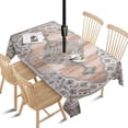 thumbnail image 1 of Outdoor Abstract Contemporary Tablecloth with Umbrella Hole and Zipper,Rectangle Waterproof Wrinkle Free Table Cloth Decorative Fabric Washable Table Cover for Patio, Party, Picnic 60 X 84 Inch, 1 of 1