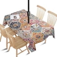 thumbnail image 1 of Outdoor Abstract Contemporary Tablecloth with Umbrella Hole and Zipper,Rectangle Waterproof Wrinkle Free Table Cloth Decorative Fabric Washable Table Cover for Patio, Party, Picnic 60 X 84 Inch, 1 of 1