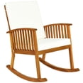 thumbnail image 1 of Outdoor Acacia Wood Rocking Chair Patio Backyard Garden Lawn W/ Cushion, 1 of 12