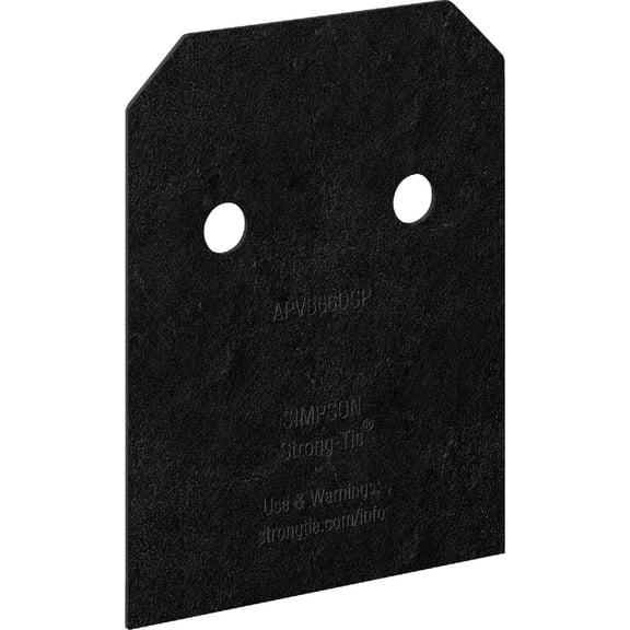 Outdoor Accents Avant Collection ZMAX, Black Post Base Side Plate - Pack of 2