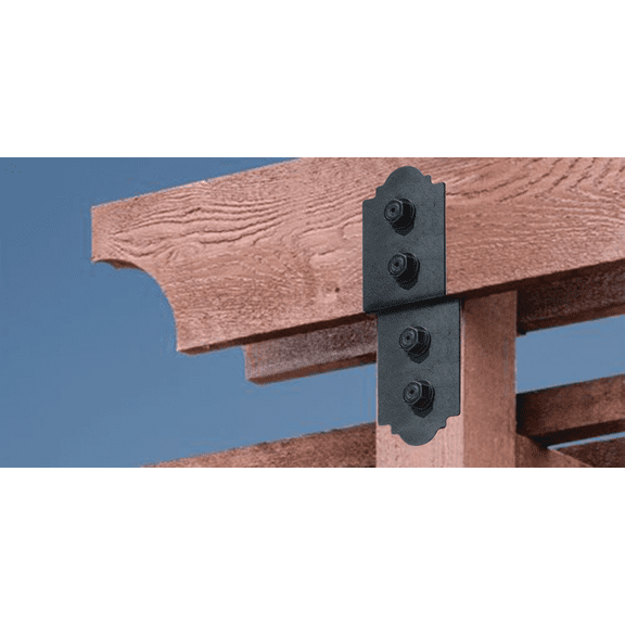 Outdoor Accents Mission Collection ZMAX Deck Post Tie - Pack of 2  Residential Use, Standard Application