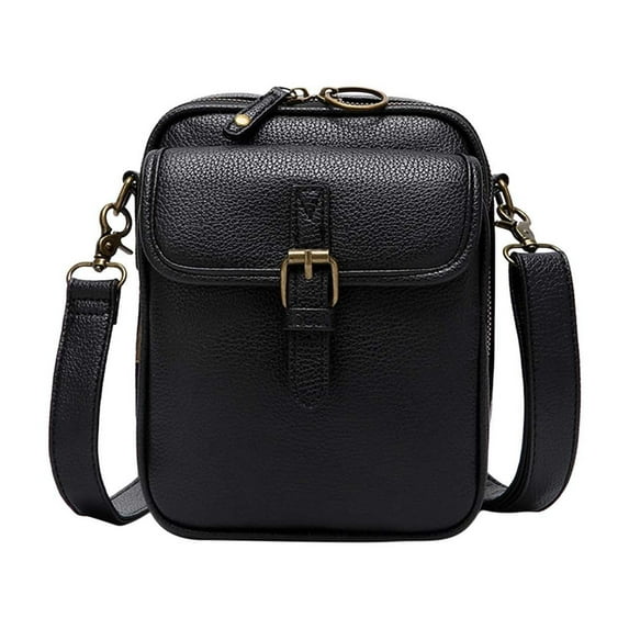 Outdoor Accessories, 2025 Upgraded Vintage Double Large Capacity Mini Messenger Bag Leather Small Purse Crossbody Shoulder Bag For Men And Women, Birthday Gifts