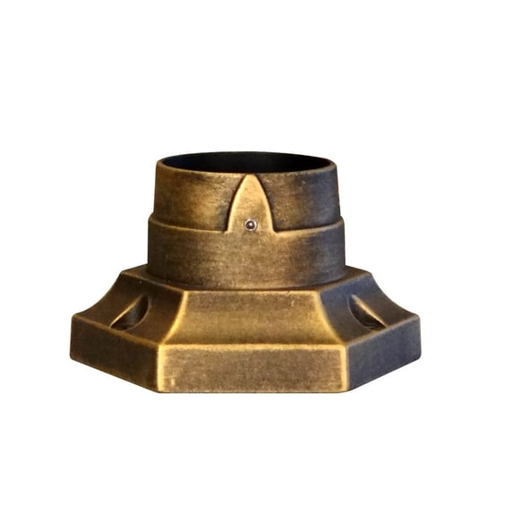 Outdoor Accessories SPB-170-BRZ Aluminum Stub Post Base - Hand Rubbed Bronze