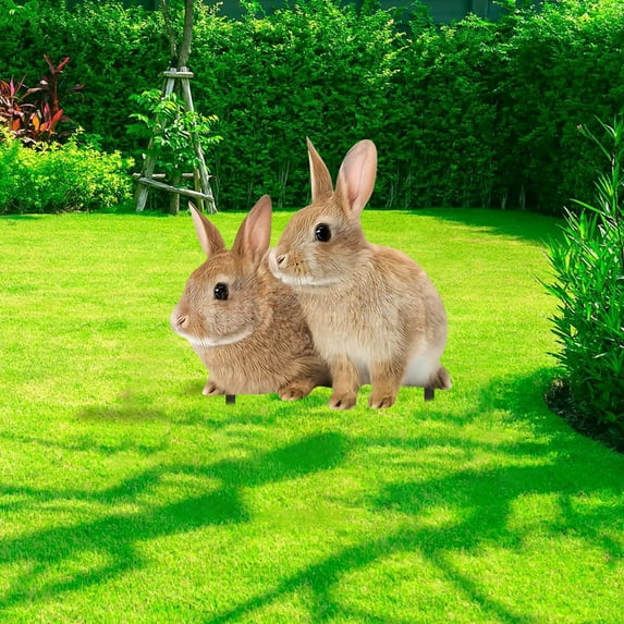 Outdoor Acrylic Garden Stakes Realistic Animal Figurines for and Yard Decoration Easter Decoration