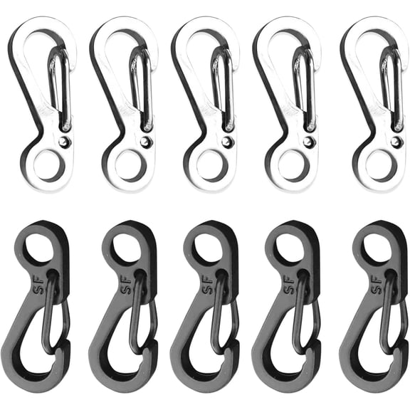 Outdoor Activities Essential, Mini Metal Spring Snap Hook With Alloy Die Casting Material, Value Tool Kit For Your Backpack Or Gear (Adventure Ready)