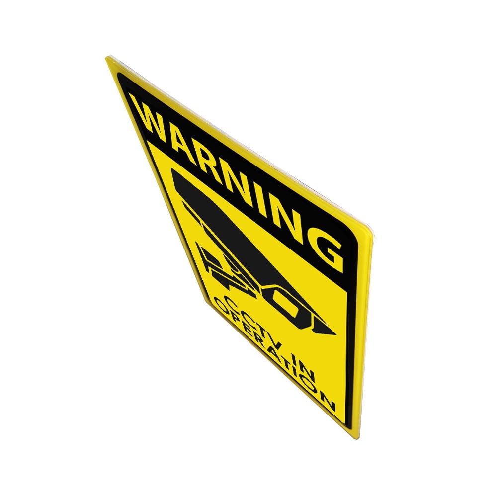 Outdoor Adhesive Acrylic Sign CCTV In Operation Warning Sign Video