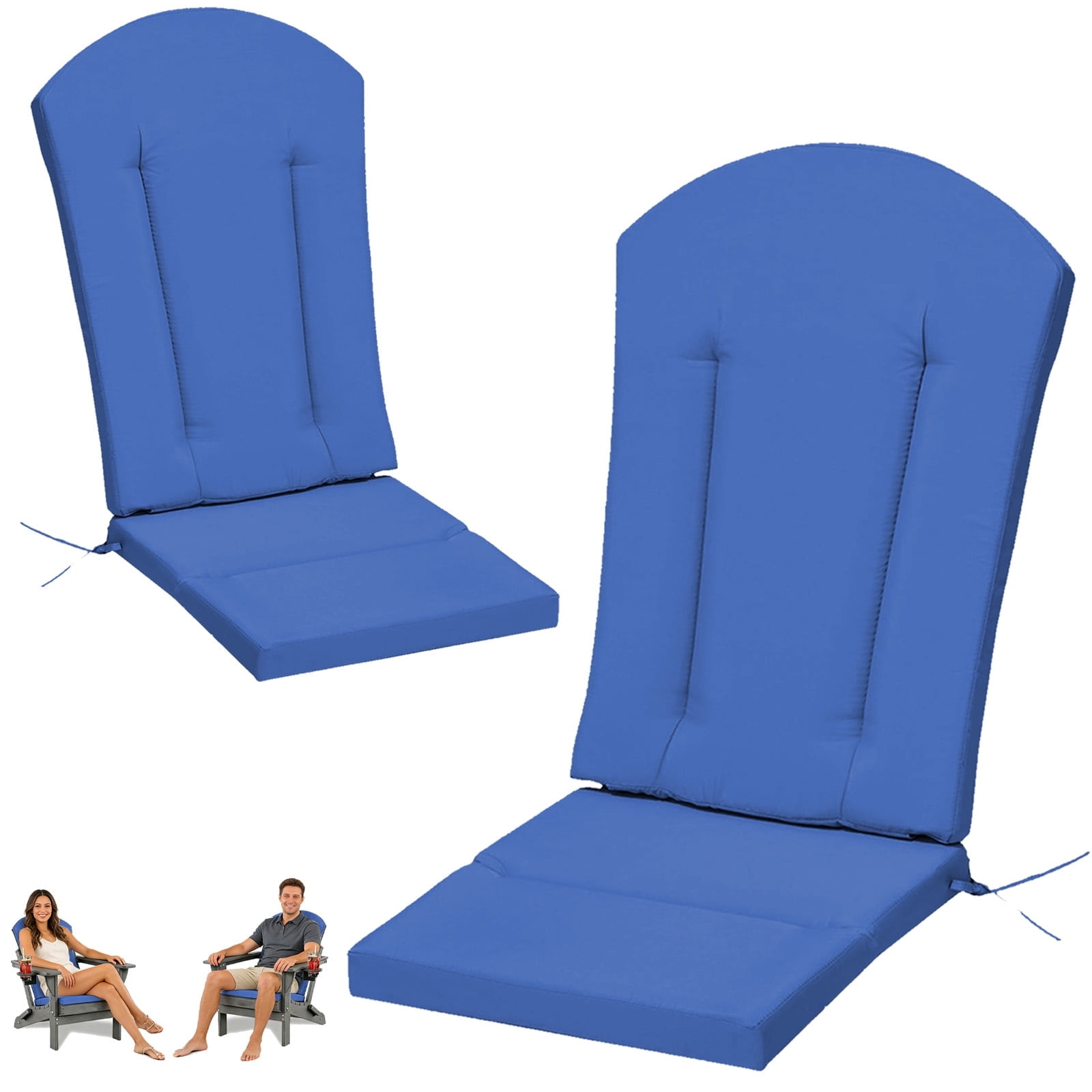 Outdoor Adirondack Chair Cushion, 50”x20” High-Back Rocking Chair Pad, Waterproof Patio Furniture Cushion for Indoor & Outdoor Use