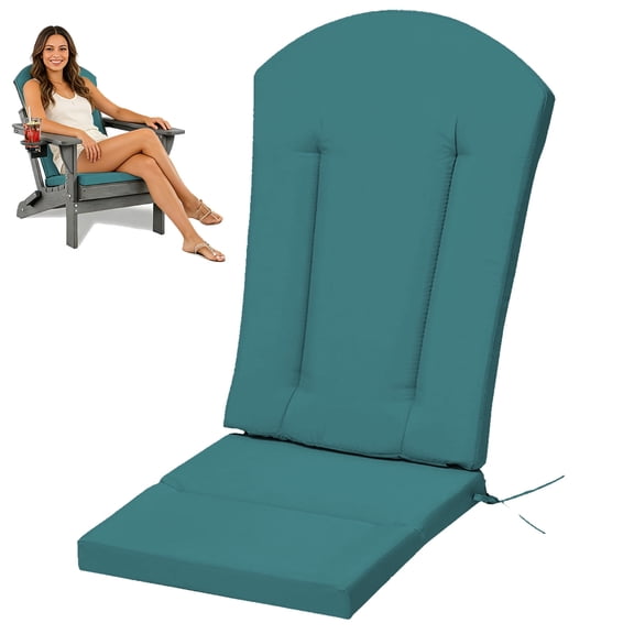 Outdoor Adirondack Chair Cushion, 50”x20” High-Back Rocking Chair Pad, Waterproof Patio Furniture Cushion for Indoor & Outdoor Use