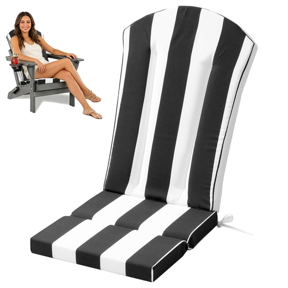 Outdoor Adirondack Chair Cushion, 50”x20” High-Back Rocking Chair Pad, Waterproof Patio Furniture Cushion for Indoor & Outdoor Use