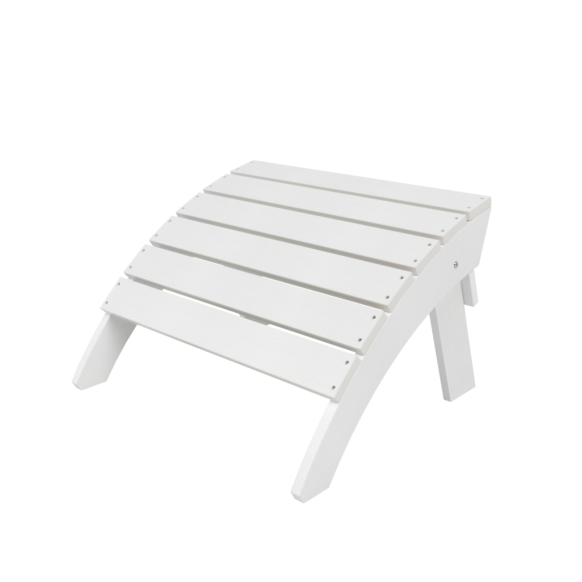 Outdoor Adirondack Chair Folding Ottoman, White