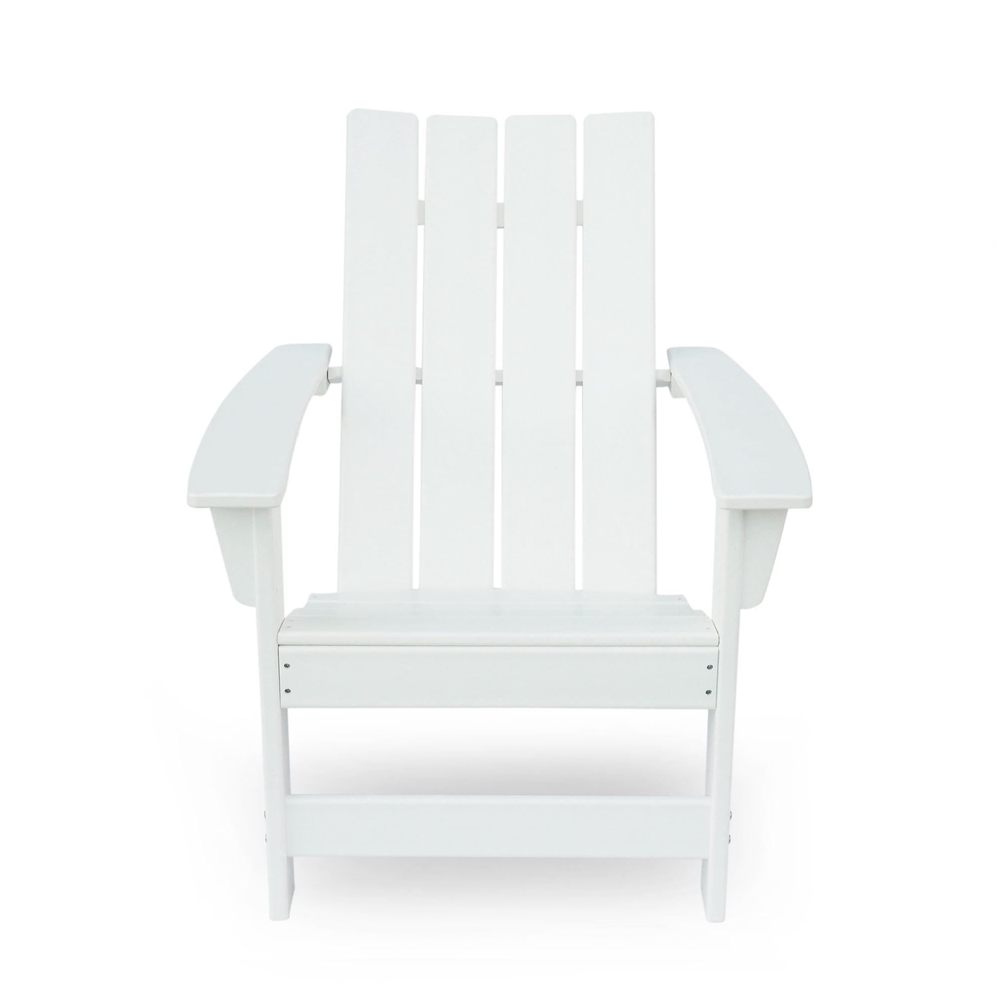 Outdoor Adirondack Chair High Density Resin All-Weather Slat Design Transitional Style For Patio Garden