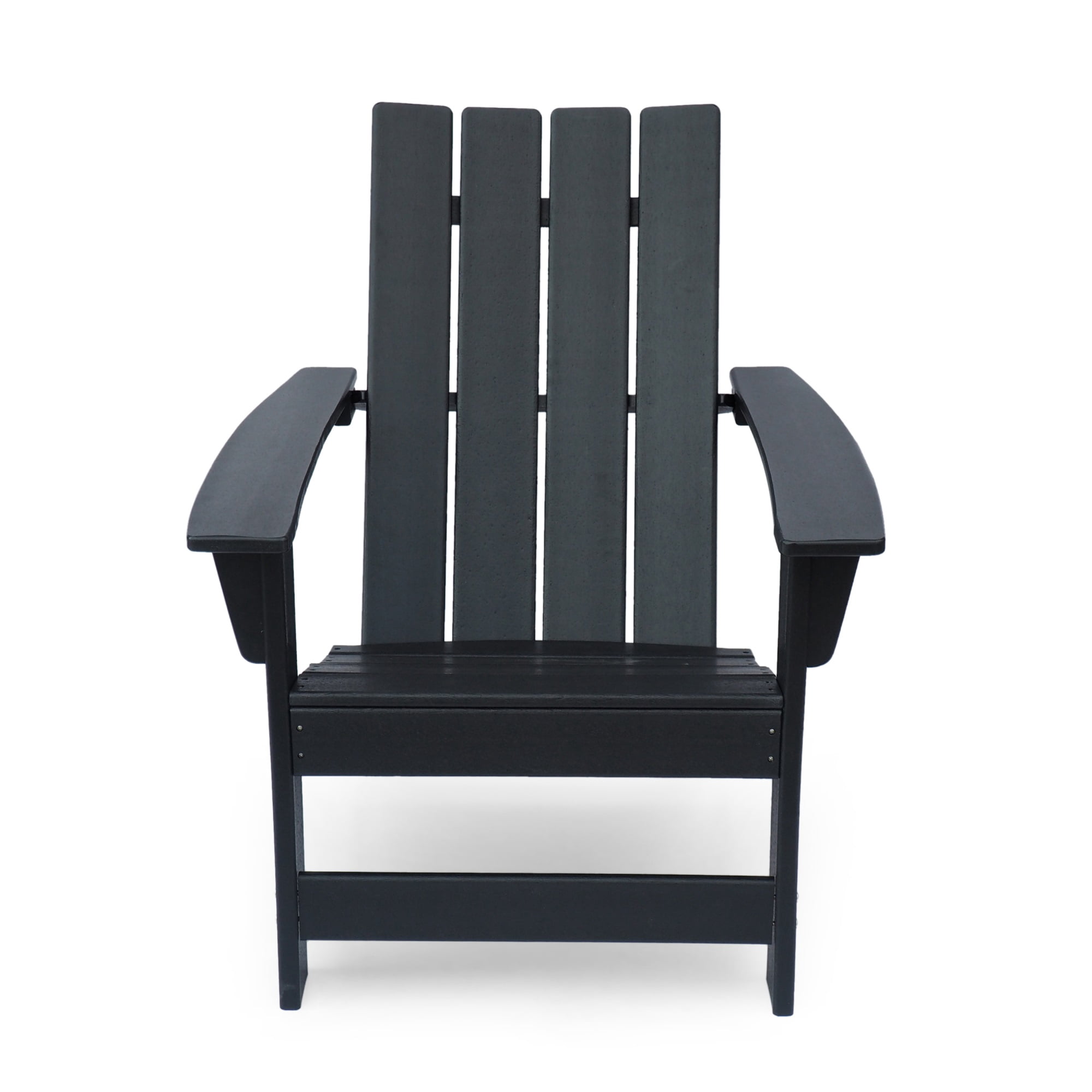 Outdoor Adirondack Chair High Density Resin All-Weather Slat Design Transitional Style For Patio Garden