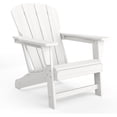 thumbnail image 1 of Outdoor Adirondack Chairs, HDPE Plastic Patio Chairs for All Weather, Weather-Resistant Fire Pit Chair with Wide Armrests & Slatted Back, for Patio, Deck, Lawn, White, 1 of 8