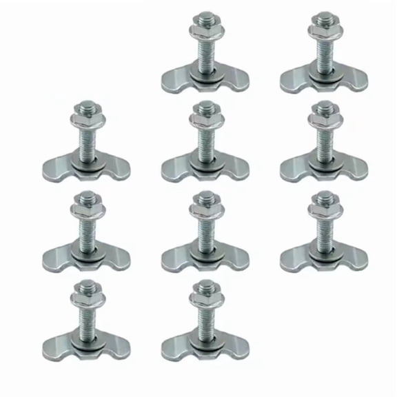 Outdoor Adventure 10-Pack L Track Studs, 40mm Pattern, Aerospace-Grade Aluminum Fasteners for Roof Racks, Solar Panels & Storage