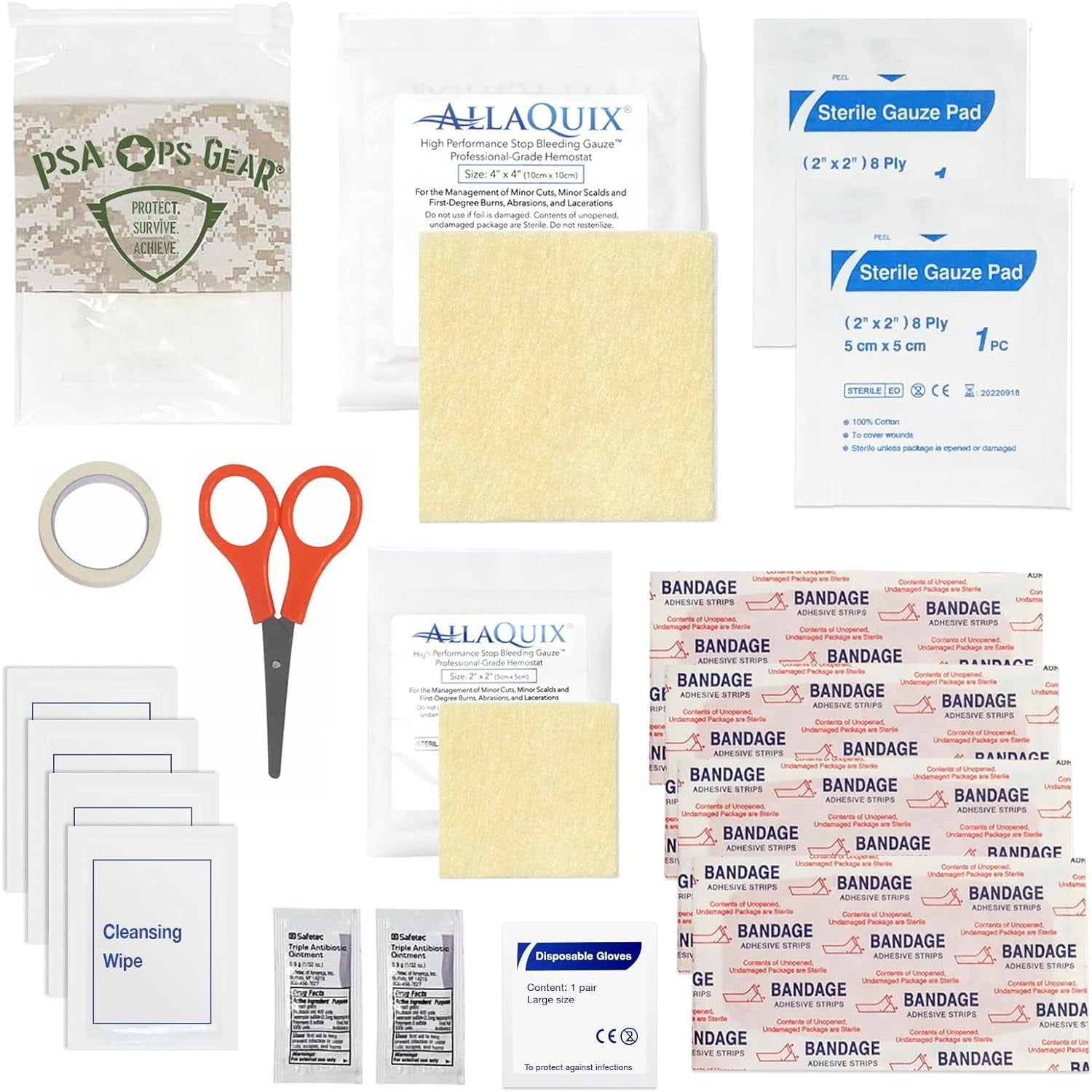 Outdoor Adventure First Aid Kit Stop Bleeding Quick Compact