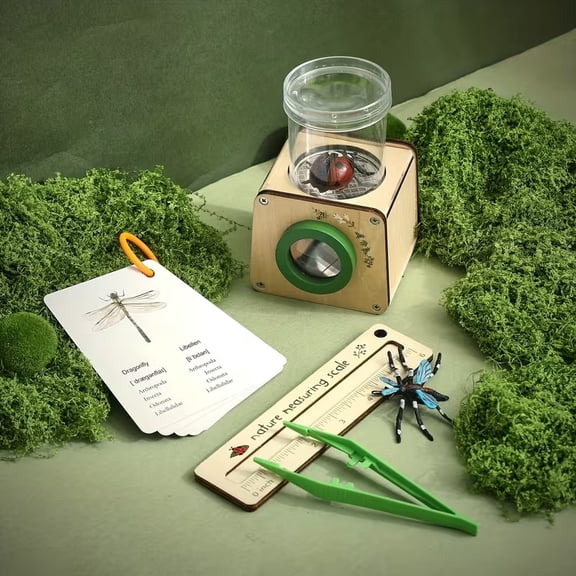 Outdoor Adventure Insect Observation Box for Kids - Portable Bug Catcher Viewer with Magnifying Lid for Nature Exploration & STEM Learning Toys